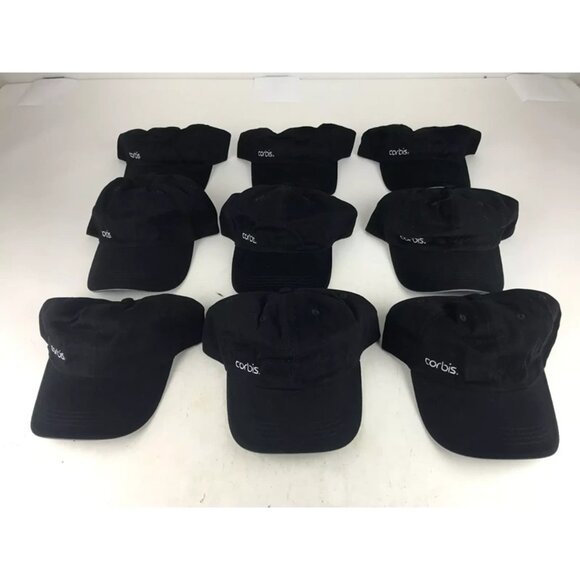 Port Authority Other - Port Authority Corbis Unisex Adults Black White Adjustable Snapback Cap Lot Of 9